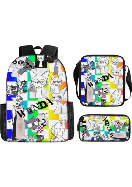 8-14 Yaş Ilkokul Öğrencileri Çocuk Omuz Çantası Ritim Kutusu Sprunki Okul Çantası Sezon Açılışı (Yurt Dışından)