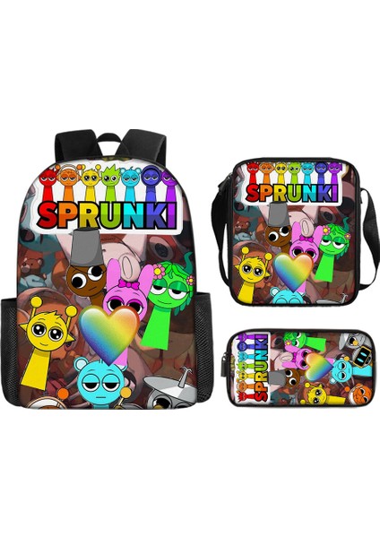 8-14 Yaş Ilkokul Öğrencileri Çocuk Omuz Çantası Ritim Kutusu Sprunki Okul Çantası Sezon Açılışı (Yurt Dışından)