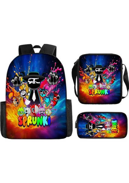 8-14 Yaş Ilkokul Öğrencileri Çocuk Omuz Çantası Ritim Kutusu Sprunki Okul Çantası Sezon Açılışı (Yurt Dışından)