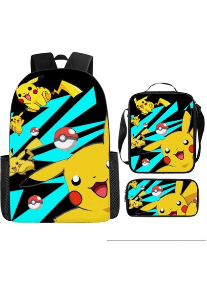 Omuz Okul Çantası Çapraz Askılı Çanta Kalem Çantası Üç Parça Set (Yurt Dışından)