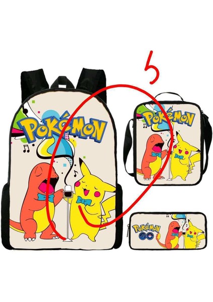 Omuz Okul Çantası Çapraz Askılı Çanta Kalem Çantası Üç Parça Set (Yurt Dışından)
