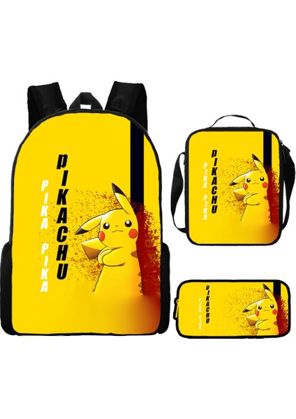 Omuz Okul Çantası Çapraz Askılı Çanta Kalem Çantası Üç Parça Set (Yurt Dışından)