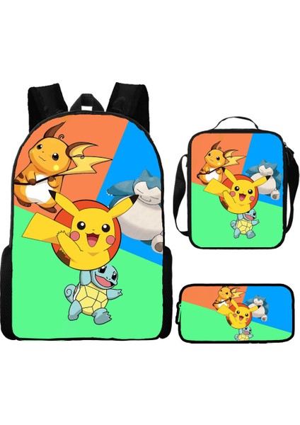 Omuz Okul Çantası Çapraz Askılı Çanta Kalem Çantası Üç Parça Set (Yurt Dışından)