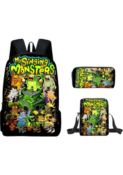 Canavar Konseri Kitap Çantası Omuz Çantası Çapraz Çanta Kalem Çantası 3 Adet (Yurt Dışından)