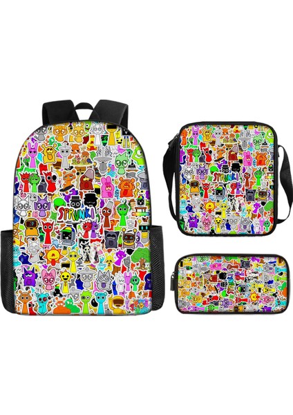 8-14 Yaş Ilkokul Öğrencileri Çocuk Omuz Çantası Ritim Kutusu Sprunki Okul Çantası Sezon Açılışı (Yurt Dışından)