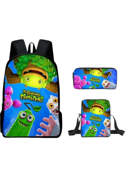 Canavar Konseri Kitap Çantası Omuz Çantası Çapraz Çanta Kalem Çantası 3 Adet (Yurt Dışından)