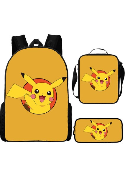 Omuz Okul Çantası Çapraz Askılı Çanta Kalem Çantası Üç Parça Set (Yurt Dışından)