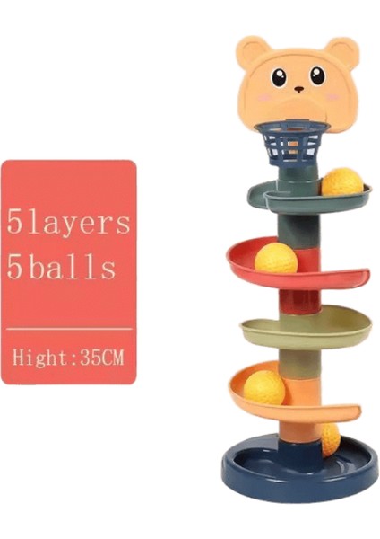 Yürümeye Başlayan Çocuk Için Top Damla Oyuncakları 1-3 Montessori Istifleme Kulesi Oyuncak Bebek Gelişim Oyunları Eğitici Öğrenme Etkinliği Doğum Günü Hediyesi Renk: 5 Katmanlı Ayı (Yurt Dışından)