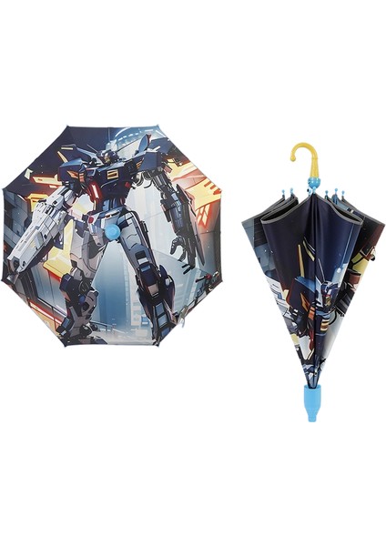 Çocuk Şemsiyesi Sevimli Karikatür Uzun Saplı Şemsiye Güneş Kremi Vinil Şemsiye Çocuklar 6-12 Yaş Isim Etiketi ile (Yurt Dışından)