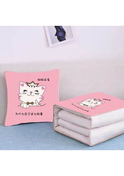 Üzerinde Logo Baskılı Ikisi Bir Arada Yastık Yorganı, Çok Fonksiyonlu Araba Kanepe Yastığı Yorganı (Yurt Dışından)