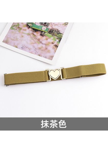 Kemer Kanvas Kemer Aşk Alaşım Ayarlanabilir Uzunluk Erkek ve Kadın Elastik Örgülü Kemer Elastik Bel Contası (Yurt Dışından)