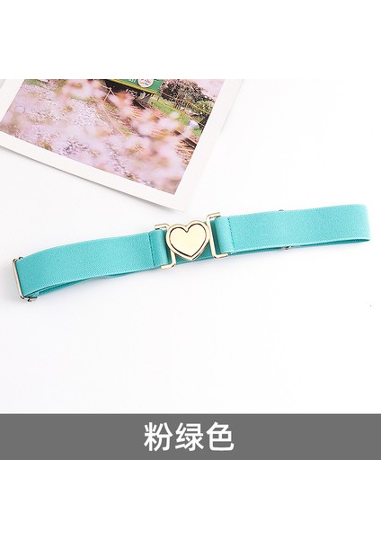 Kemer Kanvas Kemer Aşk Alaşım Ayarlanabilir Uzunluk Erkek ve Kadın Elastik Örgülü Kemer Elastik Bel Contası (Yurt Dışından)