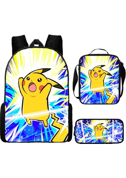 Omuz Okul Çantası Çapraz Askılı Çanta Kalem Çantası Üç Parça Set (Yurt Dışından)