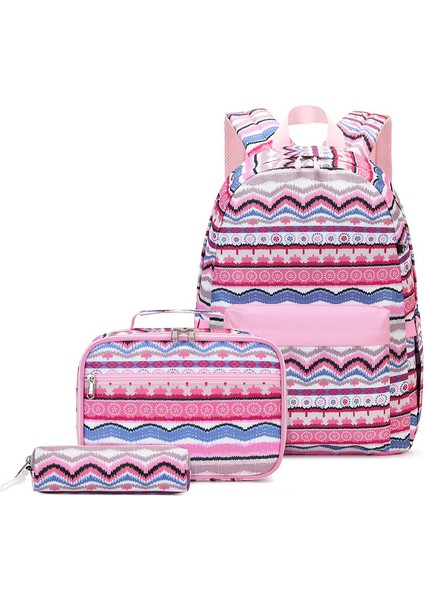 Üç Parçalı Seyahat Çantası Kız Küçük Ortaokul ve Lise Öğrencileri Okul Çantası (Yurt Dışından)