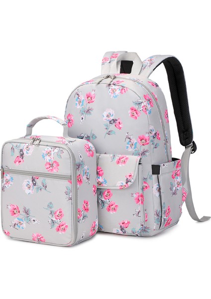 Omuz Çantası Kız Ortaokul ve Lise Öğrencileri Okul Çantası Iki Set Açık Hava Eğlence Baskı Su Geçirmez (Yurt Dışından)