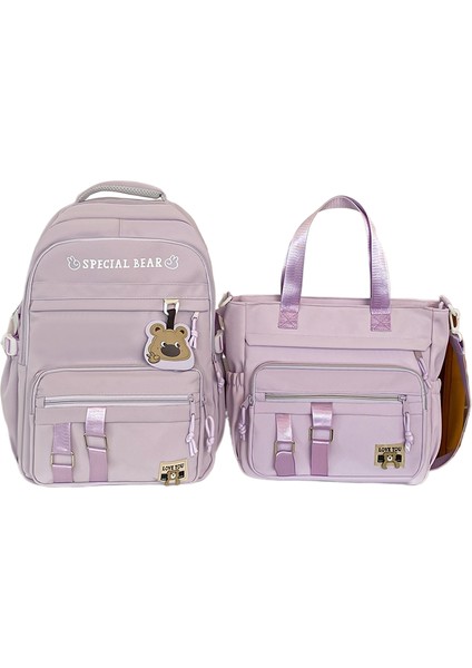 Ortaokul ve Lise Öğrencileri Okul Çantası Büyük Kapasiteli Iki Set Öğretici Omuz Çantası (Yurt Dışından)