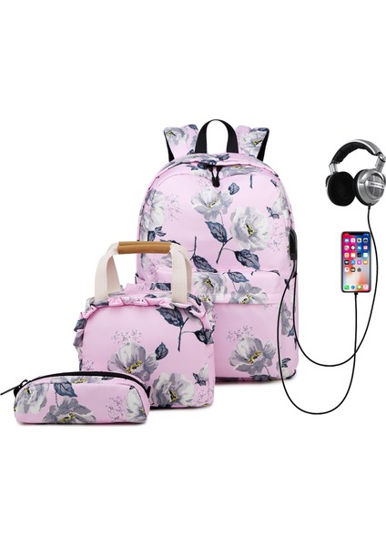 Günlük Omuz Çantası Üç Set Ortaokul ve Lise Öğrencileri Okul Çantası (Yurt Dışından)