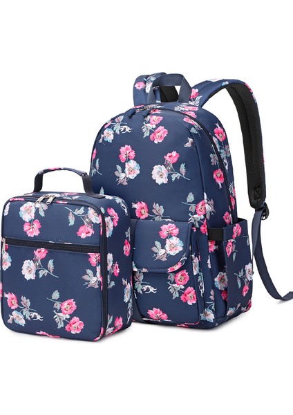 Omuz Çantası Kız Ortaokul ve Lise Öğrencileri Okul Çantası Iki Set Açık Hava Eğlence Baskı Su Geçirmez (Yurt Dışından)