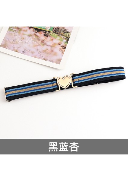 Kemer Kanvas Kemer Aşk Alaşım Ayarlanabilir Uzunluk Erkek ve Kadın Elastik Örgülü Kemer Elastik Bel Contası (Yurt Dışından)