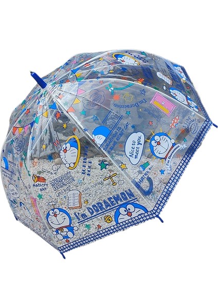 Çocuk Sevimli Şeffaf Uzun Saplı Kemer Şemsiye (Yurt Dışından)