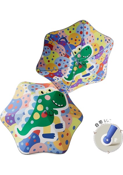 Rulo Çift Güvenlik Yuvarlatılmış Köşe Düz Çubuk Uzun Saplı Şemsiye Vinil Şemsiye Güneşlik Yağmur Şemsiyesi Anaokulu Çocuk Şemsiyesi (Yurt Dışından)