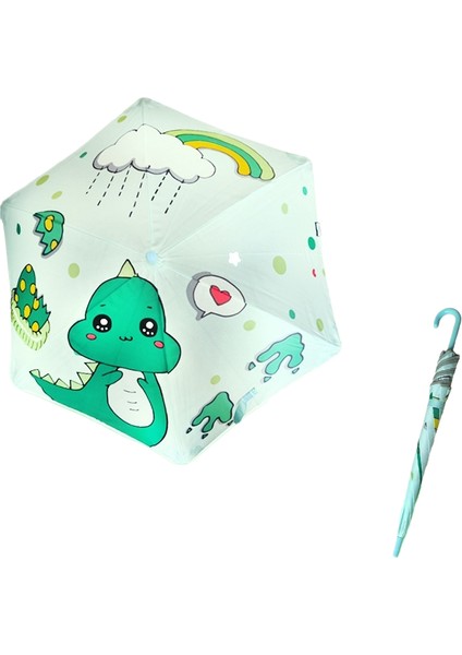 Güvenli Düz Direk Erkek ve Kadın Öğrenciler Çocuk Şemsiye Karikatür Güneş Kremi Uv Güneşlik Güneş Şemsiyesi (Yurt Dışından)