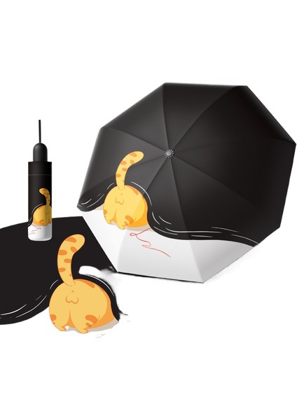 Çocuk Şemsiyesi Erkek Kız Okul Özel Güneşli Yağmur Çift Kullanımlı Güneş Kremi Uv Uzun Saplı Şemsiye (Yurt Dışından)