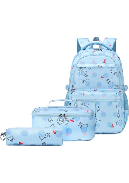 Ortaokul ve Lise Öğrencilerinin Okul Çantaları Için Su Geçirmez Geniş Kapasiteli Üç Parçalı Çanta (Yurt Dışından)