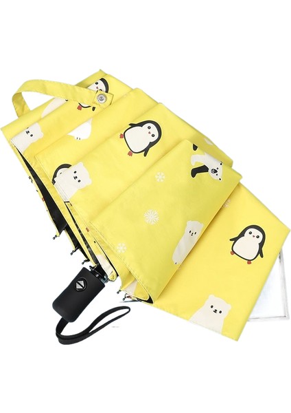 Tam Otomatik Öğrenci Şemsiyesi Çocuk Güneş Kremi Uv Vinil Şemsiye (Yurt Dışından)