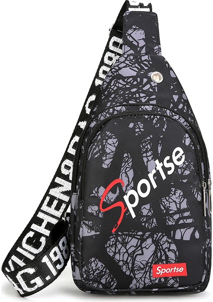 Göğüs Çantası Erkek Yaz Gelgit Trendi Yüksek Değerli Gençler Rahat Kadın Çantası Su Geçirmez Naylon Omuz Çapraz Askılı Çanta (Yurt Dışından)