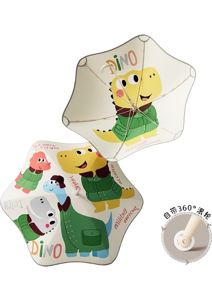 Rulo Çift Güvenlik Yuvarlatılmış Köşe Düz Çubuk Uzun Saplı Şemsiye Vinil Şemsiye Güneşlik Yağmur Şemsiyesi Anaokulu Çocuk Şemsiyesi (Yurt Dışından)