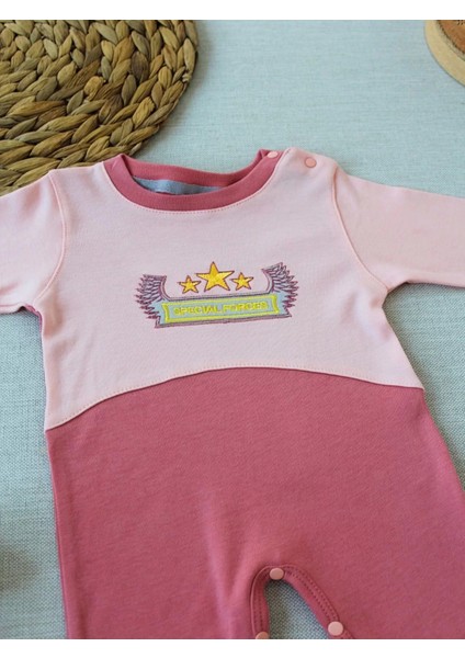 3-6 9-12 12-18 Ay Özel Kuvvetler Nakışlı Bere Şapkalı Kız Erkek Bebek Tulumu Gül Kurusu fiyatları