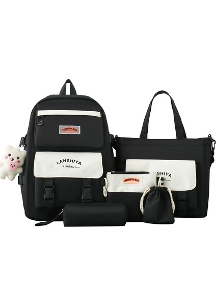 Ilkokul Öğrencileri Için Beş Parçalı Hafif Okul Çantası Seti (Yurt Dışından)