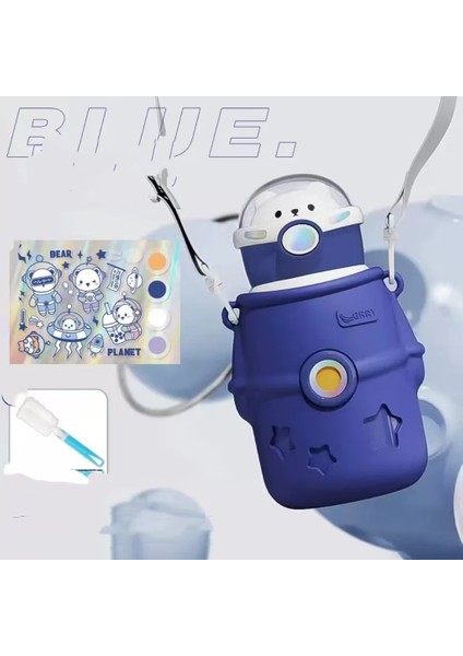 Mavi Okul Çantası, Astronot Çocuk Okul Çantası Omuz Çantası + Kalem Kutusu + 500ML Mavi Termal Kupa (Yurt Dışından) fiyatları