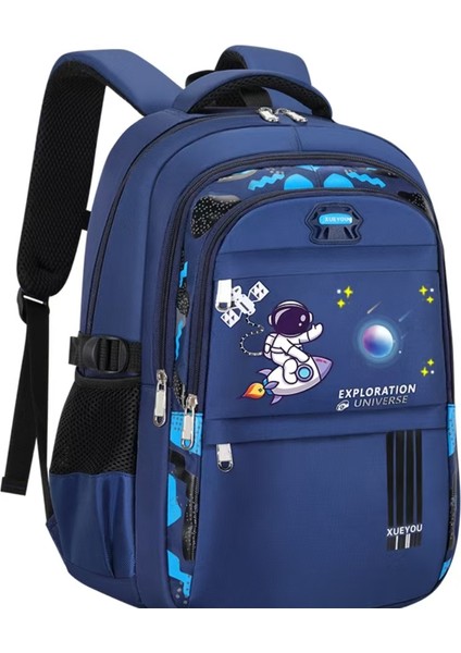 Mavi Okul Çantası, Astronot Çocuk Okul Çantası Omuz Çantası + Kalem Kutusu + 500ML Mavi Termal Kupa (Yurt Dışından) indirimleri