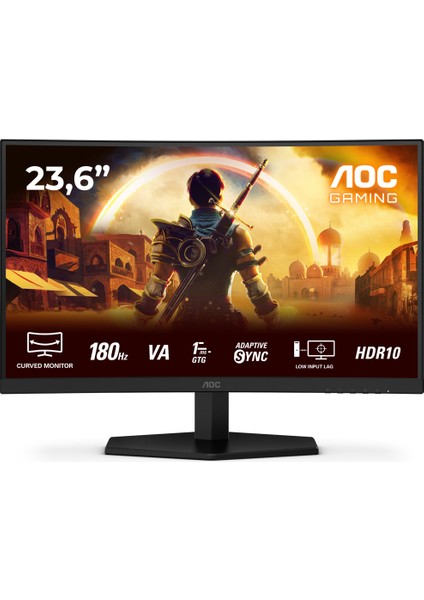 C24G42E 23.6" 180 Hz 0,5ms Freesync HDR10 Fast Va Oyuncu Monitörü