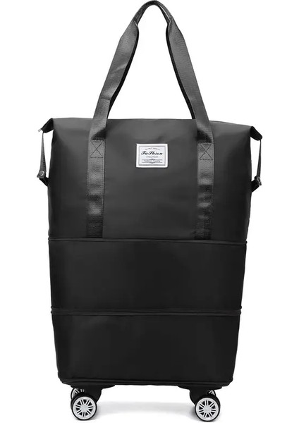 Oxford Bezi Büyük Kapasite Seyahat Çantası Kuru Islak Ayırma Depolama Iş Seyahat Bagaj Çantası Çıkarılabilir Evrensel Tekerlek Tolor: Mavi (Yurt Dışından)