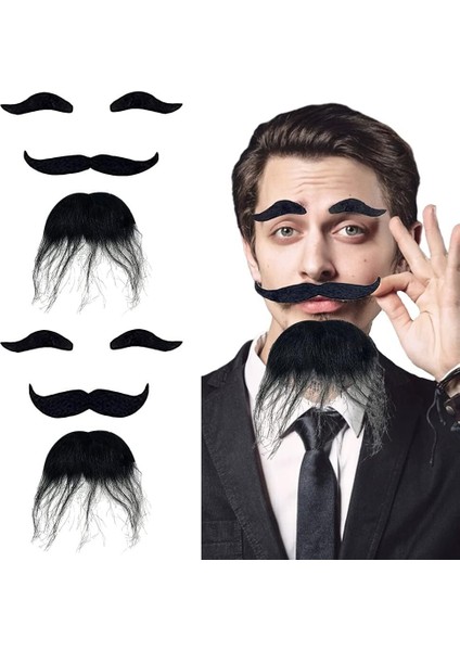 Nessiworld Siyah Renk Kendinden Yapışkanlı Takma Sakal Bıyık ve Kaş Seti fiyatları