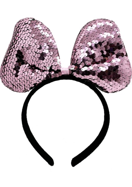 Nessiworld Renk Değiştiren Pullu Payetli Fiyonk Parti Tacı Pembe Gümüş Renk 20x16 cm fiyatları