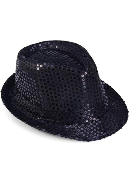 Nessiworld Çocuk Boy Siyah Payetli Şapka Gösteri Şapkası Michael Jackson Şapkası 54 No fiyatları