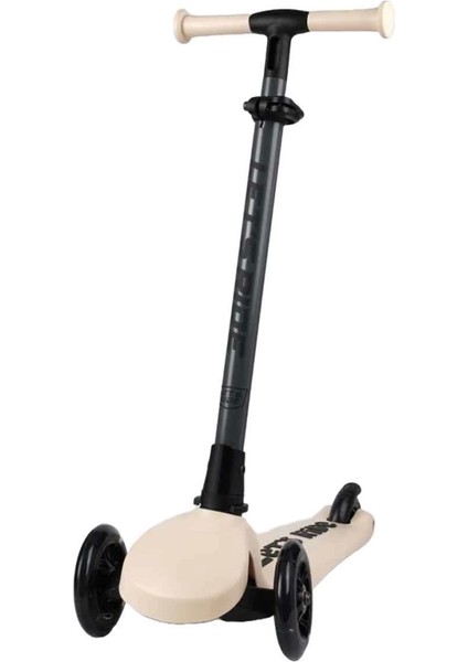 Nessiworld Let's Ride Two Işıklı Katlanabilir 3 Tekerlekli Scooter Bej