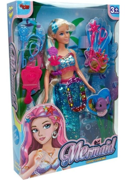 WG-66777 Kutulu 29cm Aksesuarlı Deniz Kızı - Vardem Oyuncak