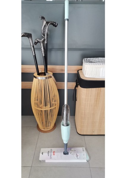 Yeşil 110 cm Alüminyum Saplı Sprey Mop, Temizlik Kolaylığı Sağlar. fırsatları
