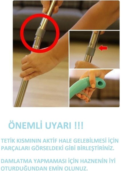 360 Derece Su Püskürtmeli Sprey Mop ve Yedek Mikrofiber, Pratik Temizlik Aracı