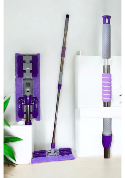 Pratik Mandallı Yer Mopası + Yedek Mikrofiber Bez Hediye, Temizlik Kolaylığı modelleri