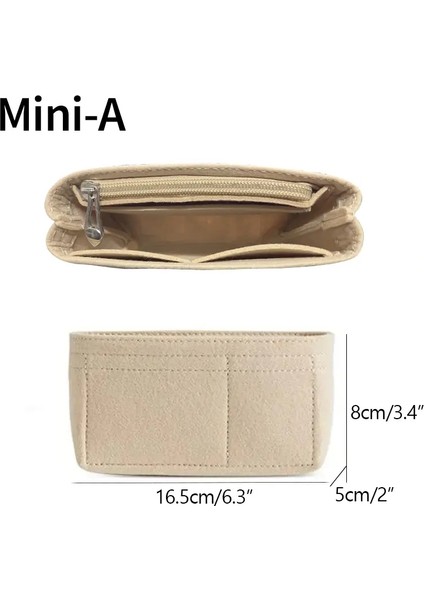 Longchamp Için Çanta Organizatörü Küçük Tote Çanta Çekme Çanta Depolama Sonlandırma Iç Çanta Astar Çantaları Ek Organizatör Uygun Mini Boyut Renk: Fermuar Çantası (Yurt Dışından)