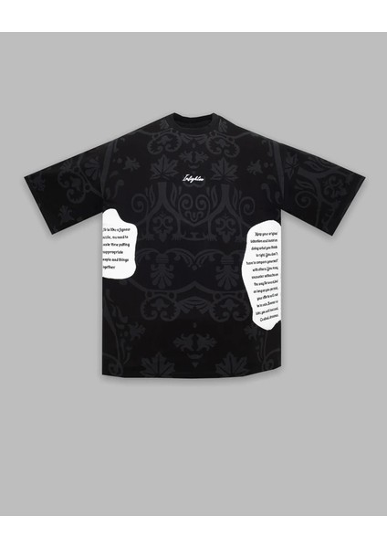 Erkek Kısa Kol Scripted Identity Tee Siyah Tişört