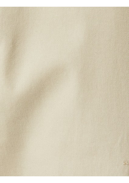 Pamuklu Gabardin Cep Detaylı Düğmeli Beli Lastikli Jogger Pantolon