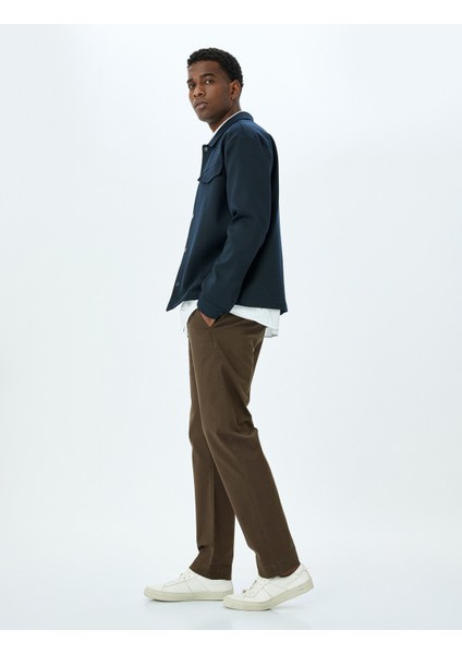 Pamuklu Gabardin Cep Detaylı Chino Pantolon fiyatları