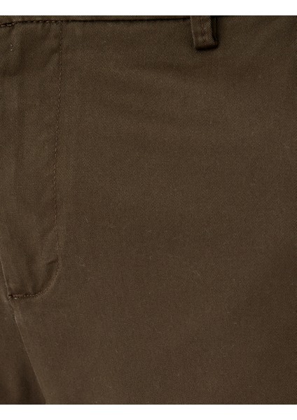 Pamuklu Gabardin Cep Detaylı Chino Pantolon